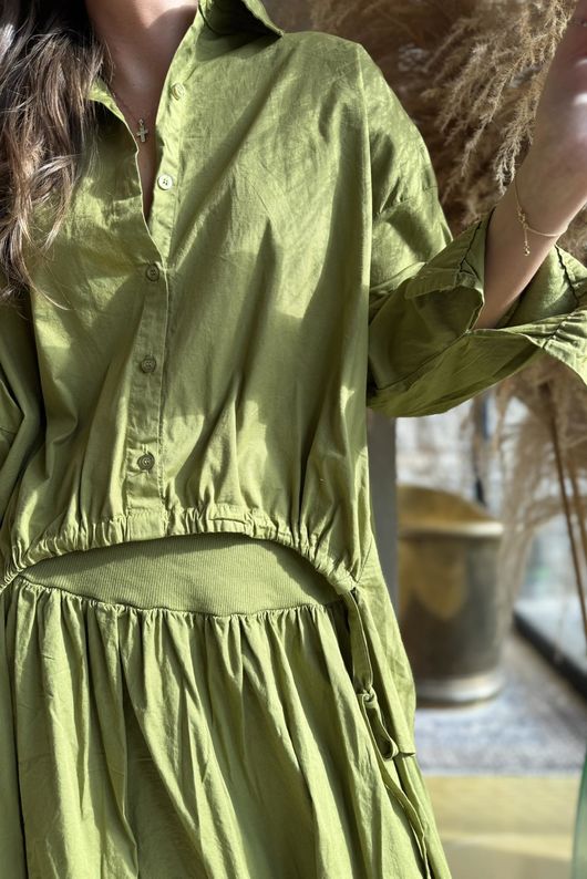 Paloma French Tuck Shirt Olive